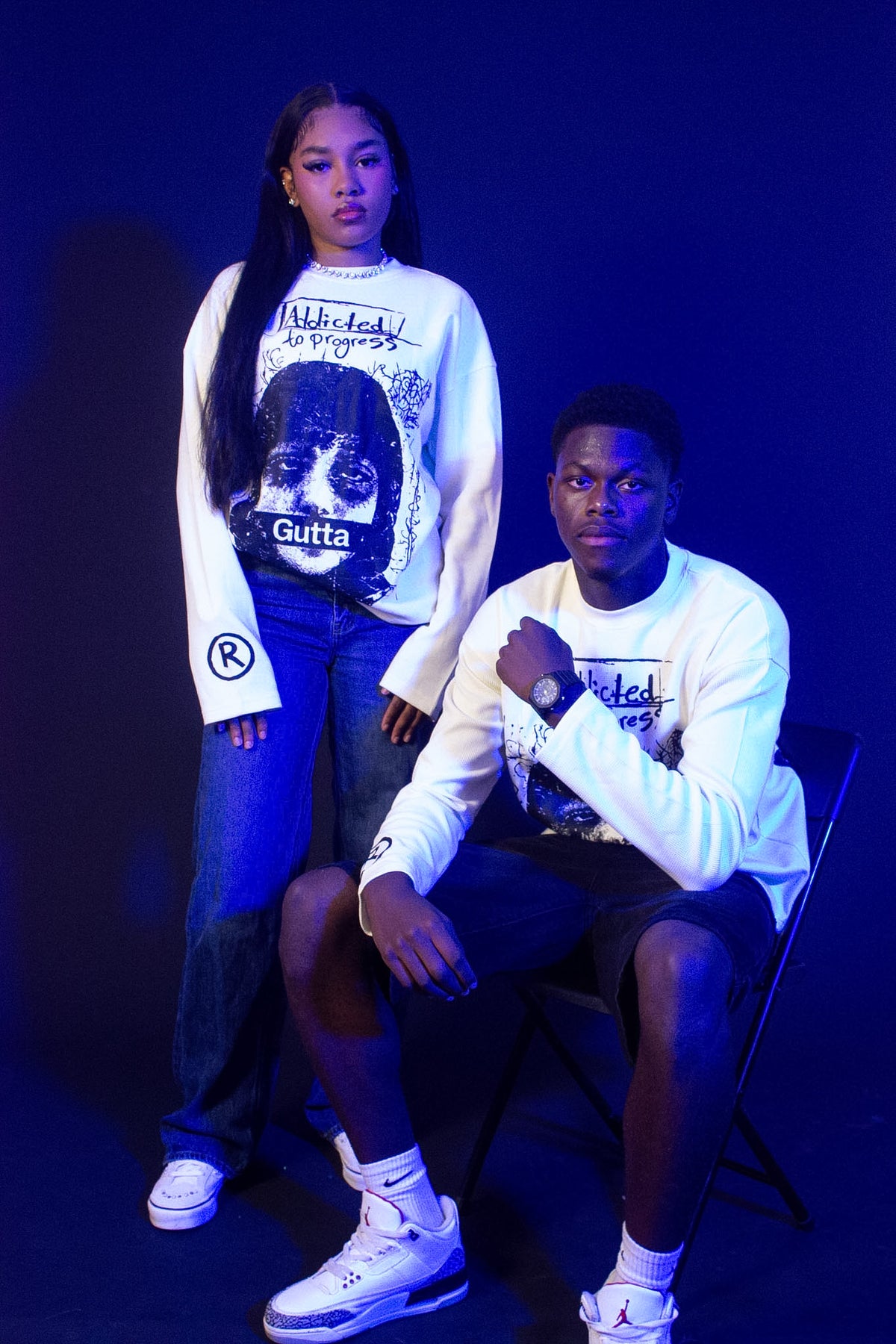 “Addicted to progress” Graphic Long Sleeve
