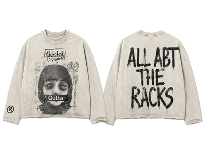 “Addicted to progress” Graphic Long Sleeve
